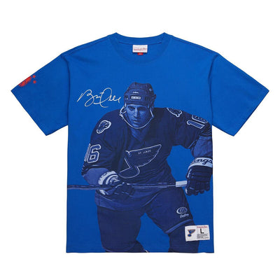 NHL ULTIMATE PLAYER TEE VINTAGE LOGO BLUES BRETT HULL Royal NN8097-SLUROYA - Image 1