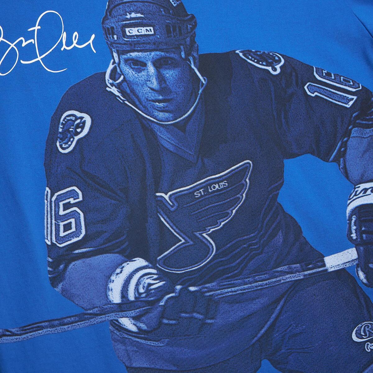 NHL ULTIMATE PLAYER TEE VINTAGE LOGO BLUES BRETT HULL Royal NN8097-SLUROYA - Image 4