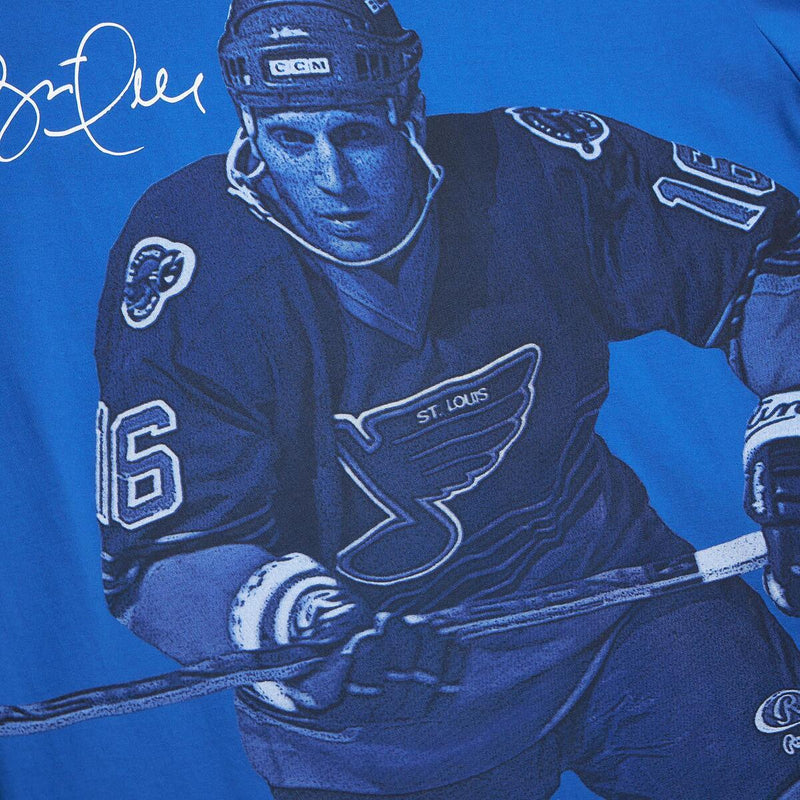 NHL ULTIMATE PLAYER TEE VINTAGE LOGO BLUES BRETT HULL Royal NN8097-SLUROYA - Image 4