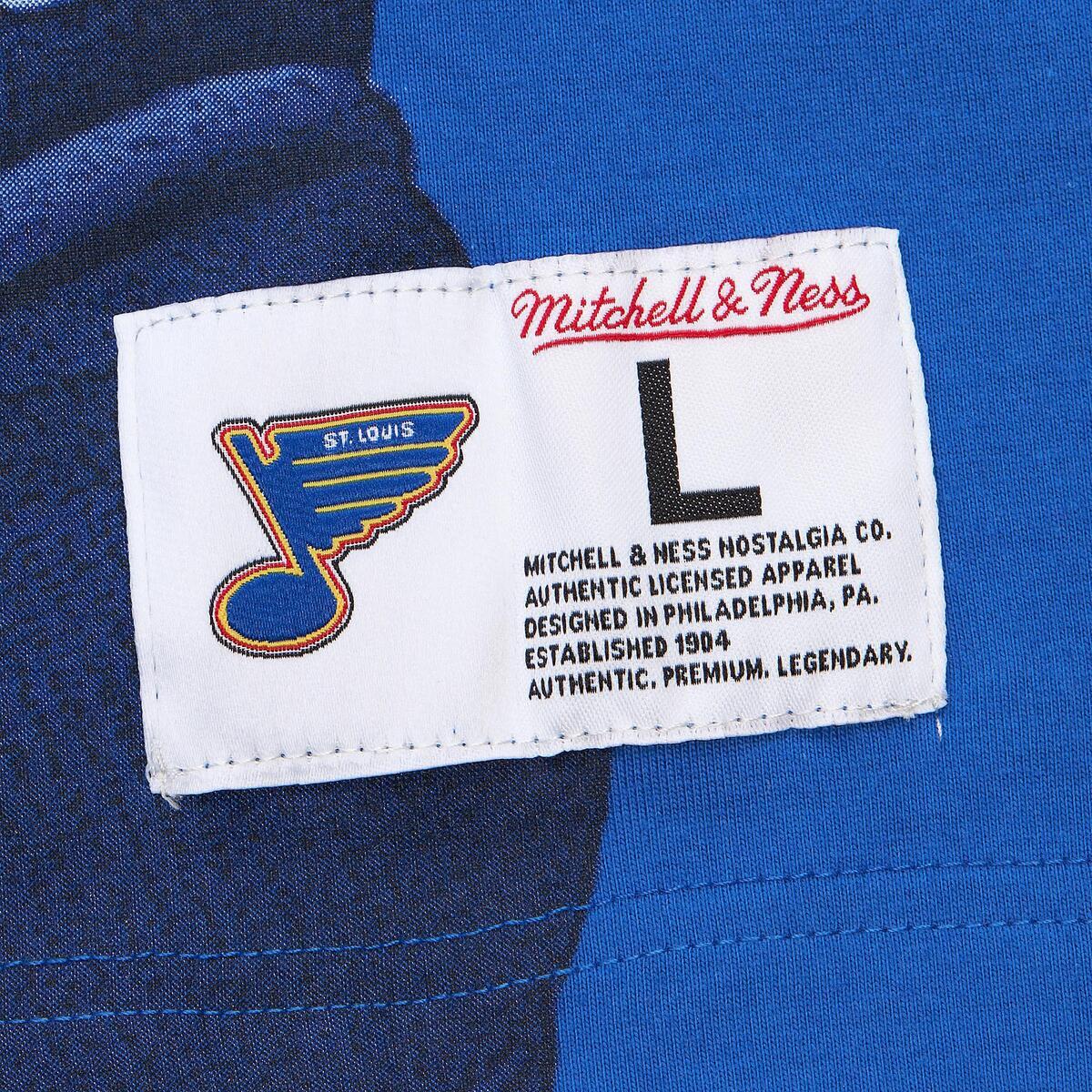 NHL ULTIMATE PLAYER TEE VINTAGE LOGO BLUES BRETT HULL Royal NN8097-SLUROYA - Image 6