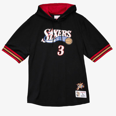 NBA N&N MESH SS HOODIE 76ERS 2001 ALLEN IVERSON - Black - Image 1