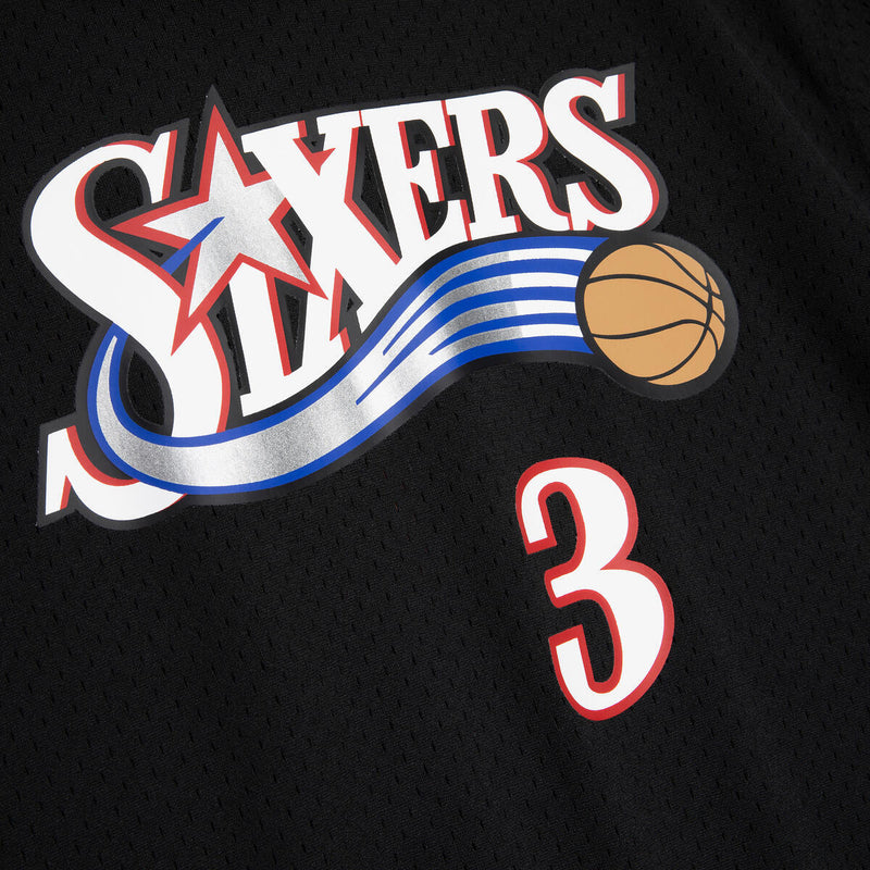 NBA N&N MESH SS HOODIE 76ERS 2001 ALLEN IVERSON - Black - Image 2