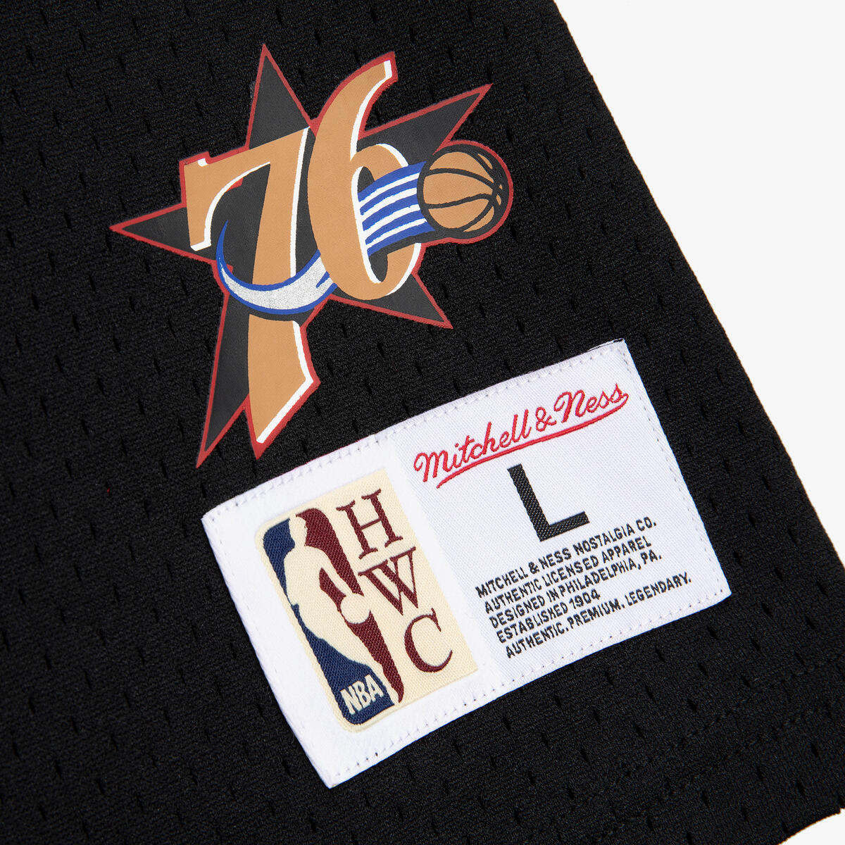 NBA N&N MESH SS HOODIE 76ERS 2001 ALLEN IVERSON - Black - Image 3