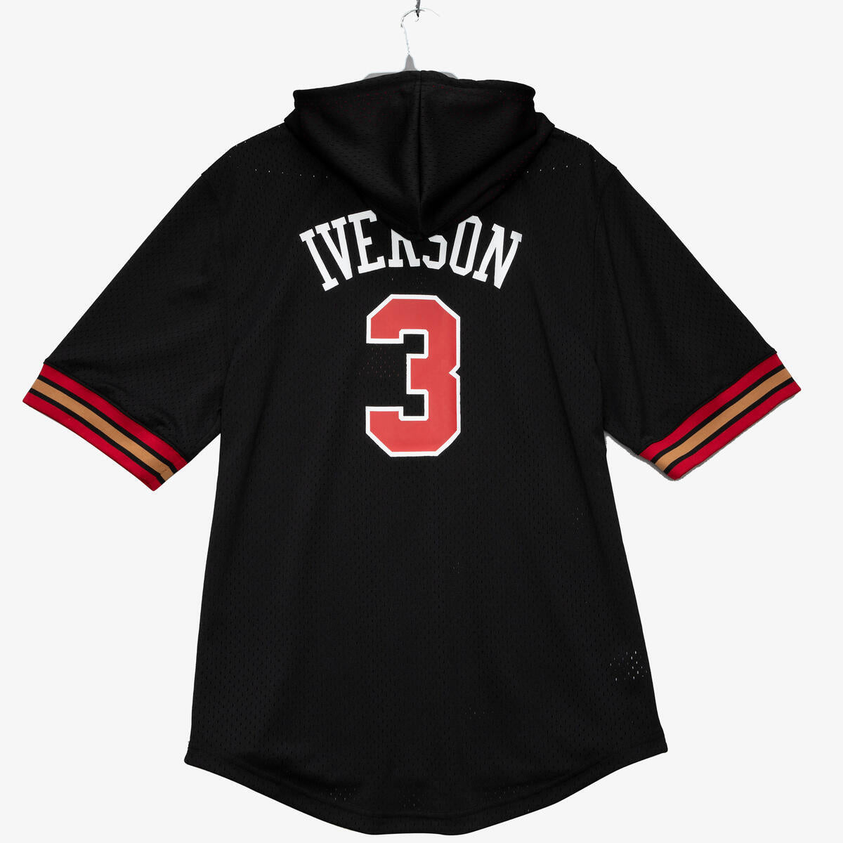NBA N&N MESH SS HOODIE 76ERS 2001 ALLEN IVERSON - Black - Image 4