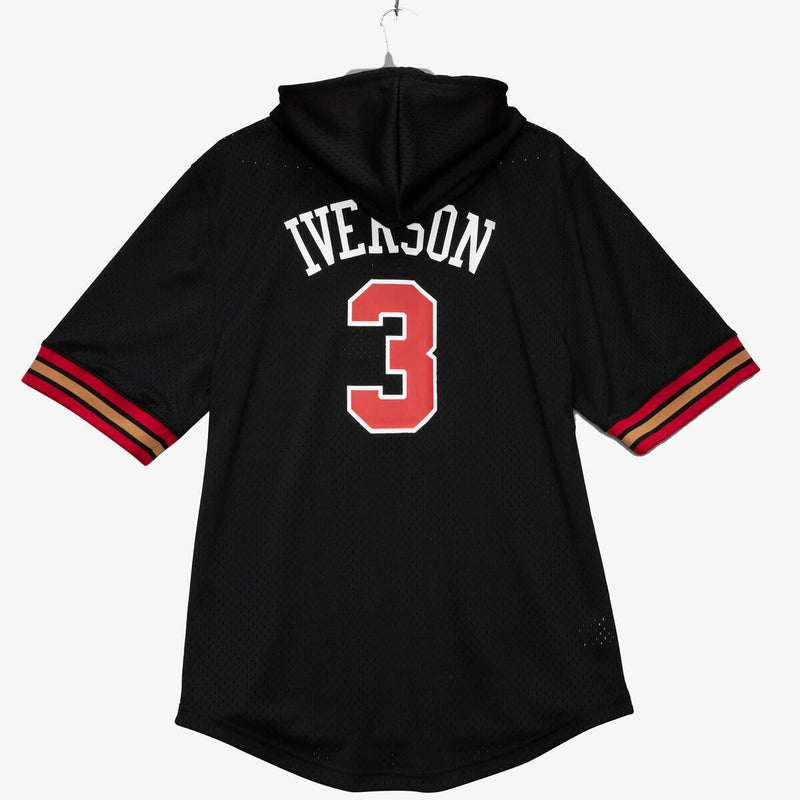 NBA N&N MESH SS HOODIE 76ERS 2001 ALLEN IVERSON - Black - Image 4