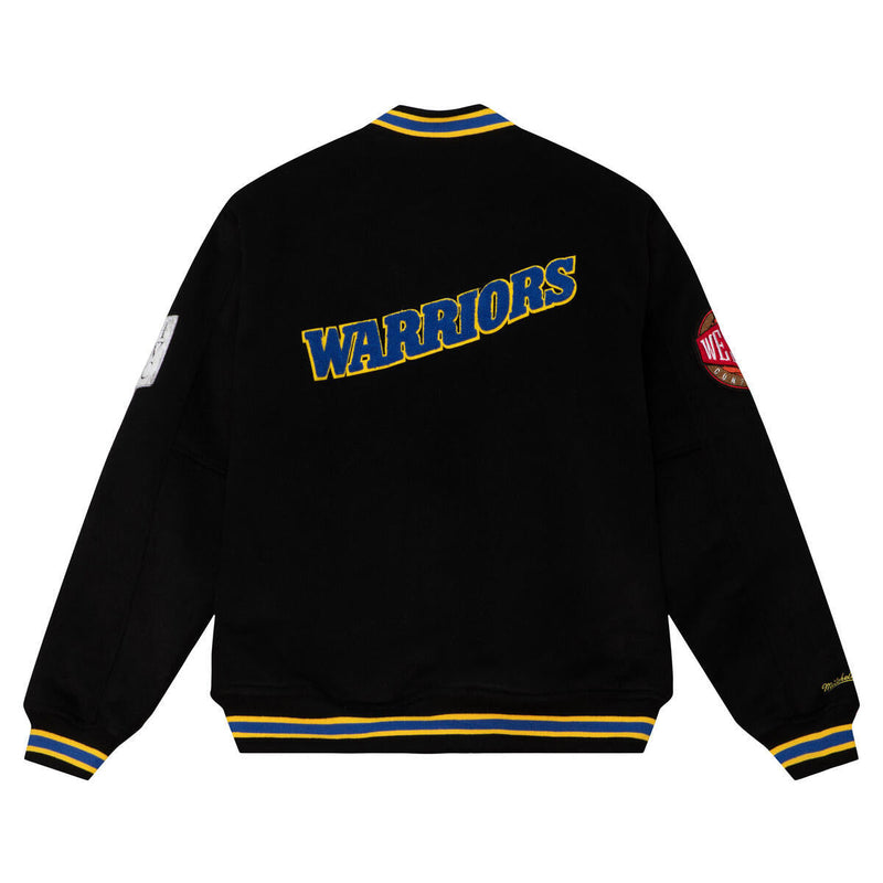 NBA VARSITY JACKET WARRIORS - Black - Image 2