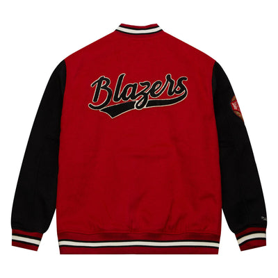 NBA TEAM LEGACY VARSITY JACKET TRAIL BLAZERS Red-Black OJBF5521-PTBYYPPPRDBK - Image 2