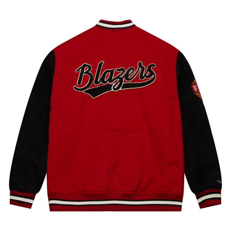 NBA TEAM LEGACY VARSITY JACKET TRAIL BLAZERS Red-Black OJBF5521-PTBYYPPPRDBK - Image 2