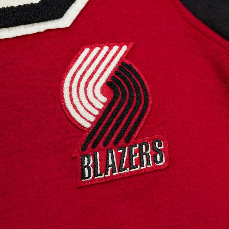 NBA TEAM LEGACY VARSITY JACKET TRAIL BLAZERS Red-Black OJBF5521-PTBYYPPPRDBK - Image 6