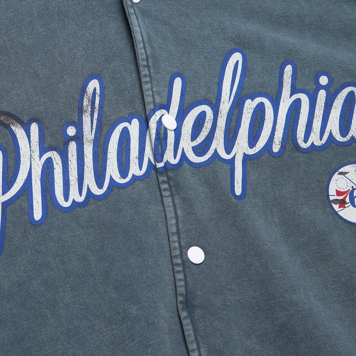 NBA OVERSIZED VARSITY JACKET 76ERS - Blue - Image 3