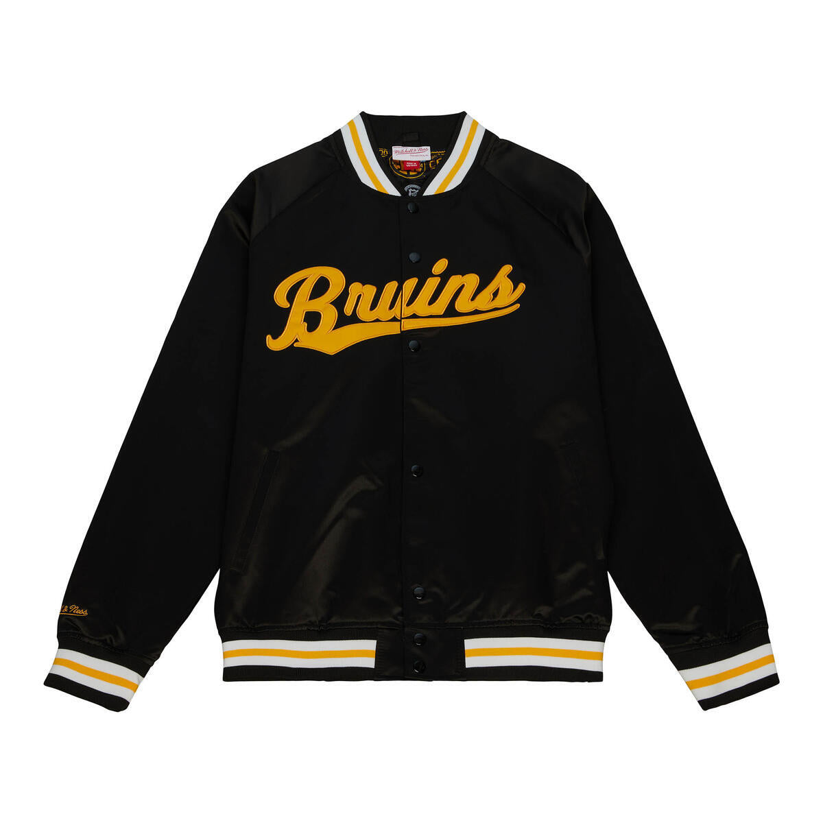 NHL HERITAGE LIGHTWEIGHT SATIN JACKET BRUINS Black OJBF6880-BBNYYPPPBLCK - Image 1