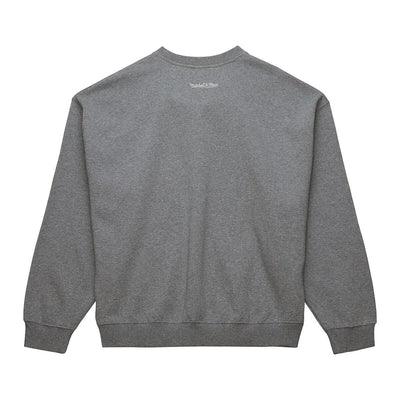 NBA 90s REFLECTIVE HEATHER CREWNECK SWEATSHIRT 76ERS Grey Heather OJPO6777-P76YYPPPGYHT - Image 1