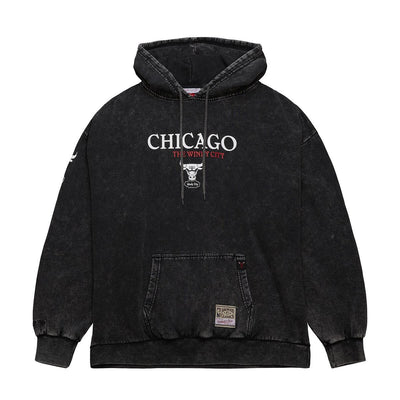 NBA OVERSIZED GRAPHIC HOODIE BULLS Black OJPO6799-CBUYYPPPBLCK - Image 1
