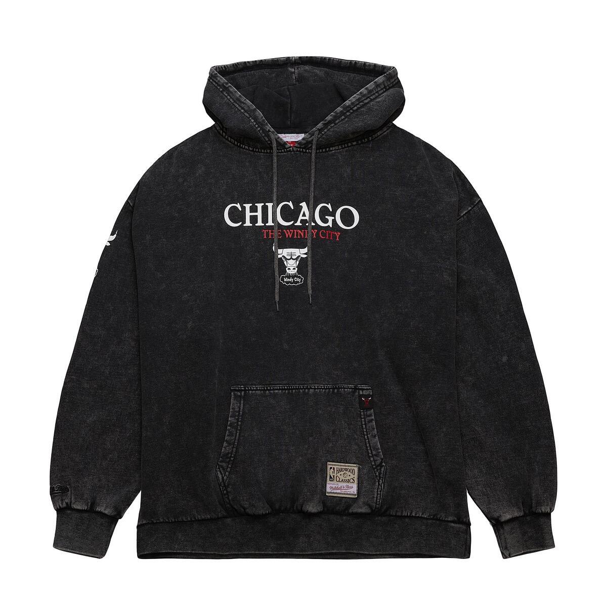 NBA OVERSIZED GRAPHIC HOODIE BULLS Black OJPO6799-CBUYYPPPBLCK - Image 1