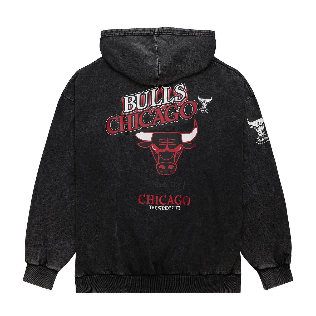 NBA OVERSIZED GRAPHIC HOODIE BULLS Black OJPO6799-CBUYYPPPBLCK - Image 2
