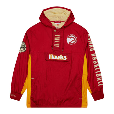 NBA TEAM OG 2.0 ANORAK WINDBREAKER VINTAGE LOGO HAWKS Scarlet OJPO7093-AHAYYPPPSCAR - Image 1