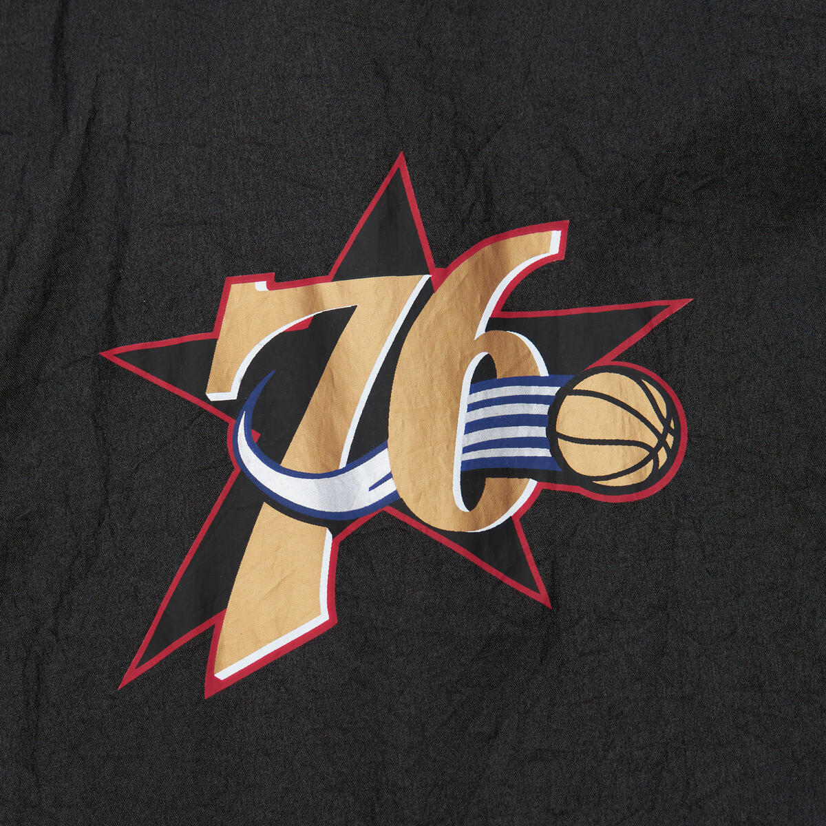 NBA TEAM OG 2.0 ANORAK WINDBREAKER VINTAGE LOGO 76ERS Black OJPO7093-P76YYPPPBLCK - Image 2