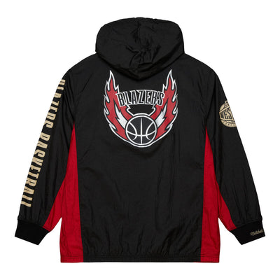 NBA TEAM OG 2.0 ANORAK WINDBREAKER VINTAGE LOGO TRAIL BLAZERS Black OJPO7093-PTBYYPPPBLCK - Image 2