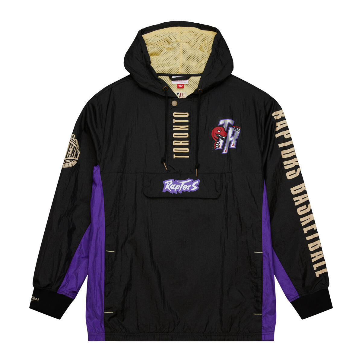 NBA TEAM OG 2.0 ANORAK WINDBREAKER VINTAGE LOGO RAPTORS Black OJPO7093-TRAYYPPPBLCK - Image 1