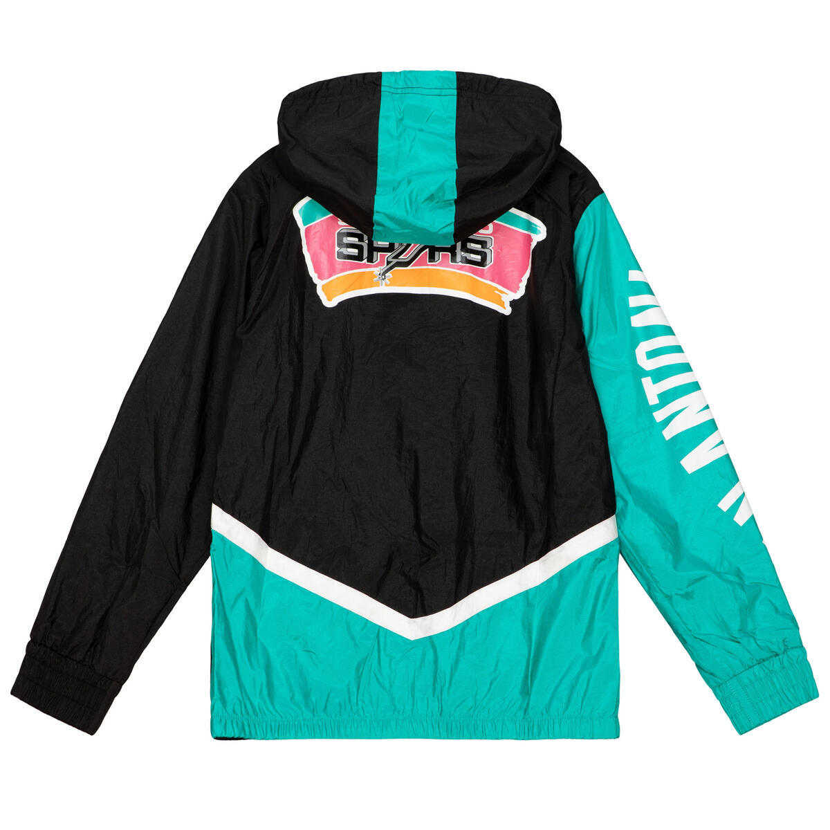 NBA UNDENIABLE FULL ZIP WINDBREAKER SPURS Black OJZP3409-SASYYPPPBLCK - Image 2