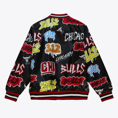 NBA SLAP STICKER REVERSIBLE JACKET BULLS - Black - Image 2