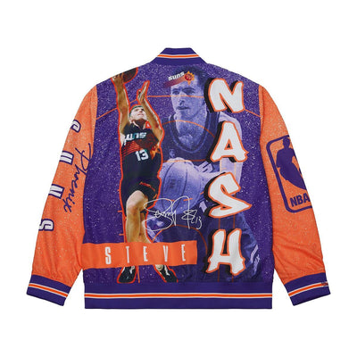 NBA PLAYER BURST WARM UP JACKET SUNS STEVE NASH Multi-White OJZP5510-PSUYYSNAMTWH - Image 2