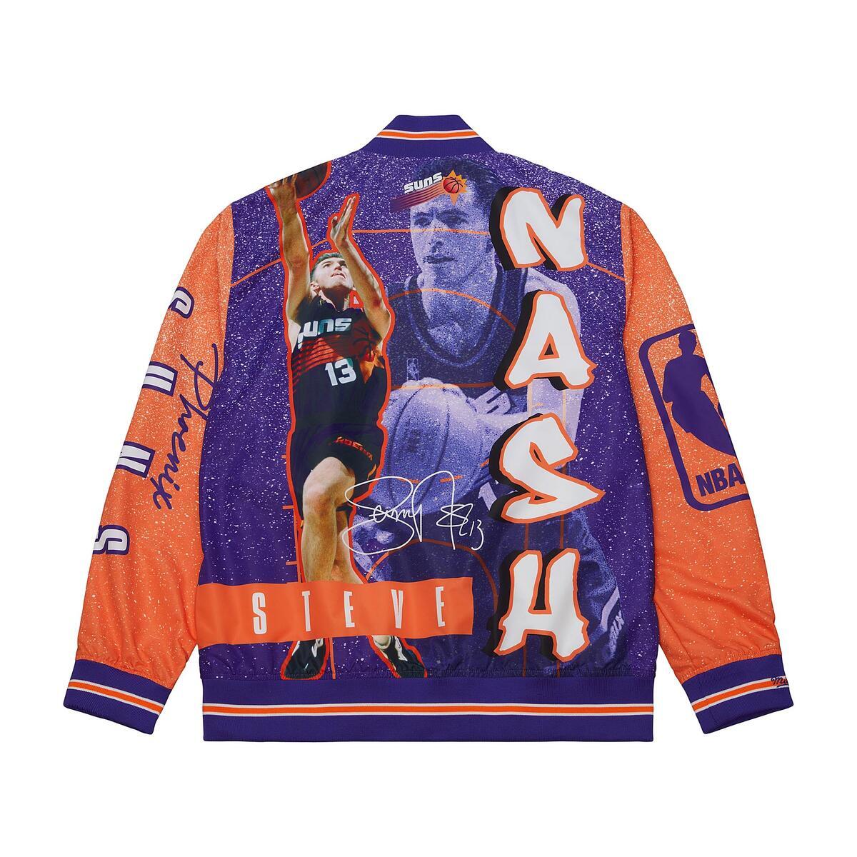 NBA PLAYER BURST WARM UP JACKET SUNS STEVE NASH Multi-White OJZP5510-PSUYYSNAMTWH - Image 2