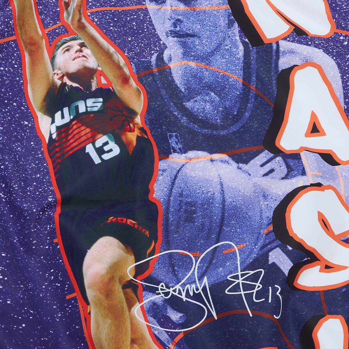 NBA PLAYER BURST WARM UP JACKET SUNS STEVE NASH Multi-White OJZP5510-PSUYYSNAMTWH - Image 5