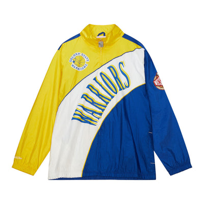 NBA ARCHED RETRO LINED WINDBREAKER WARRIORS Multi-White OJZP5517-GSWYYPPPMTWH - Image 1