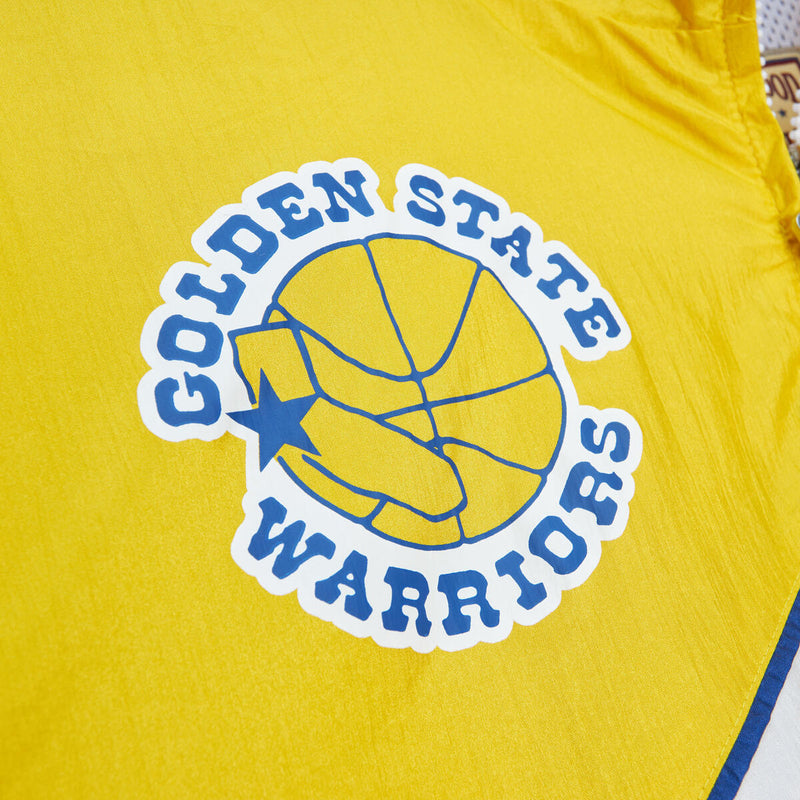 NBA ARCHED RETRO LINED WINDBREAKER WARRIORS Multi-White OJZP5517-GSWYYPPPMTWH - Image 3