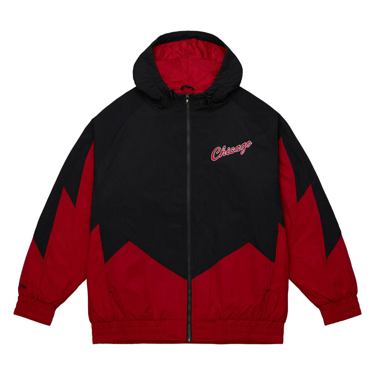 NBA RETRO FULL ZIP JACKET BULLS Black-Red OJZP5939-CBUYYPPPBKRD - Image 1