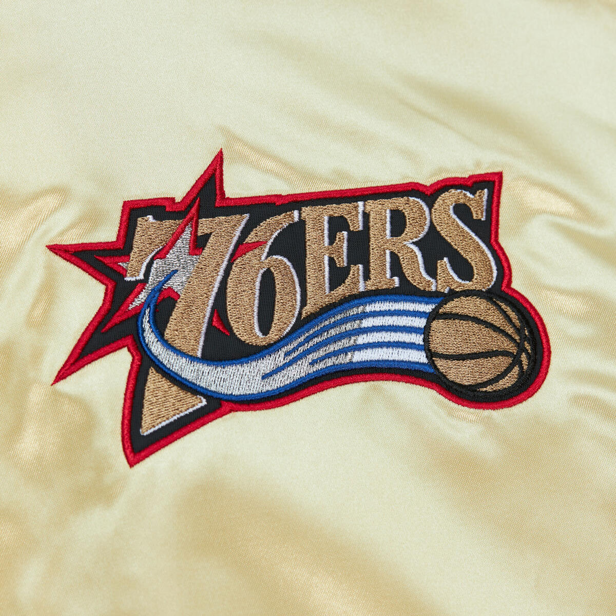NBA TEAM OG 2.0 LIGHTWEIGHT SATIN JACKET VINTAGE LOGO 76ERS - Image 5