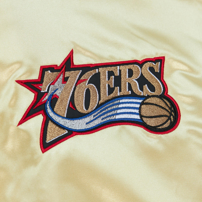 NBA TEAM OG 2.0 LIGHTWEIGHT SATIN JACKET VINTAGE LOGO 76ERS - Image 5