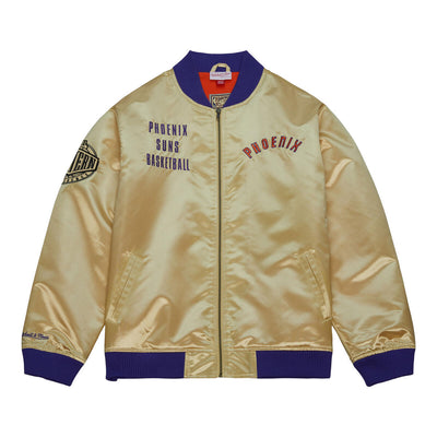 NBA TEAM OG 2.0 LIGHTWEIGHT SATIN JACKET VINTAGE LOGO SUNS Gold OJZP7094-PSUYYPPPGOLD - Image 1