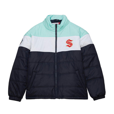 NHL IN THE CLUTCH PUFFER JACKET CURRENT LOGO KRAKEN - Navy-Light Blue - Image 1