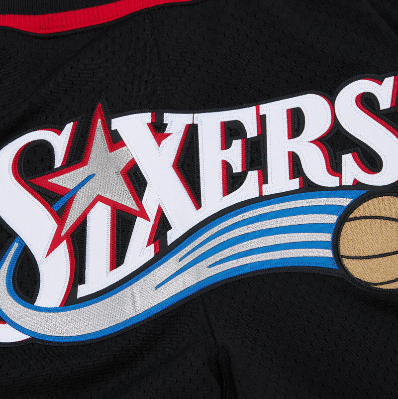 NBA JUST DON 7IN SHORTS 76ERS Black-White PFSW7546-P76YYPPPBKWH - Image 2