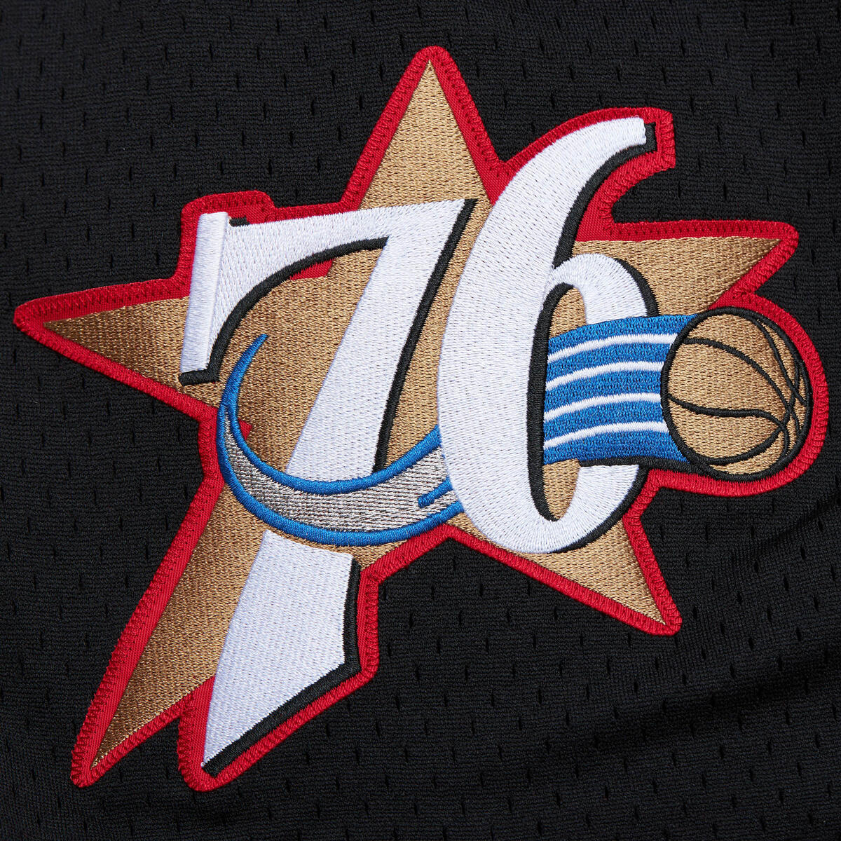 NBA JUST DON 7IN SHORTS 76ERS Black-White PFSW7546-P76YYPPPBKWH - Image 3