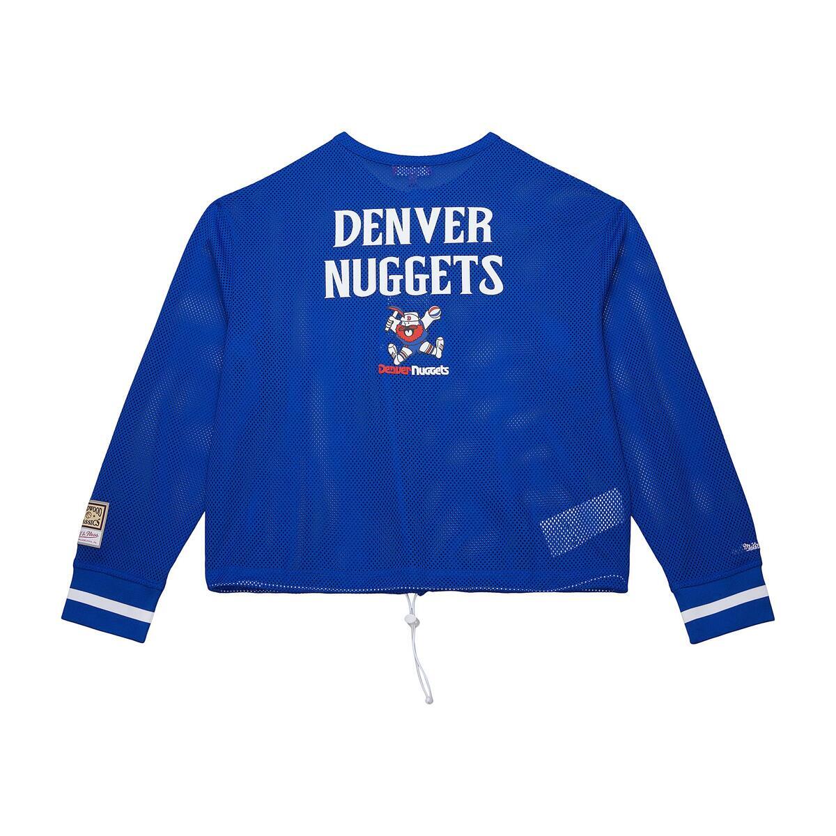 NBA WOMEN'S CROPPED LS MESH HENLEY NUGGETS - Image 2