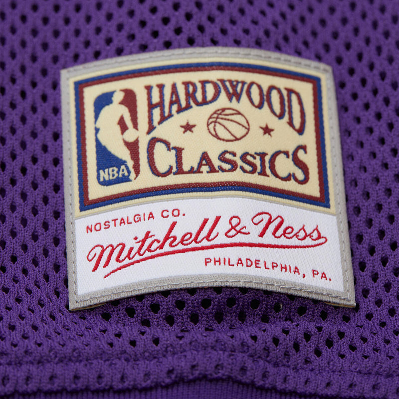 NBA WOMEN'S CROPPED LS MESH HENLEY LAKERS - Purple - Image 4