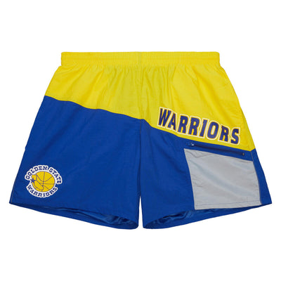 NBA NYLON UTILITY SHORTS WARRIORS Royal-Yellow PSHR5522-GSWYYPPPRYYW - Image 1