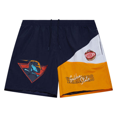 NBA WOVEN SHORTS VINTAGE LOGO WARRIORS Navy PSHR6600-GSWYYPPPNAVY - Image 1
