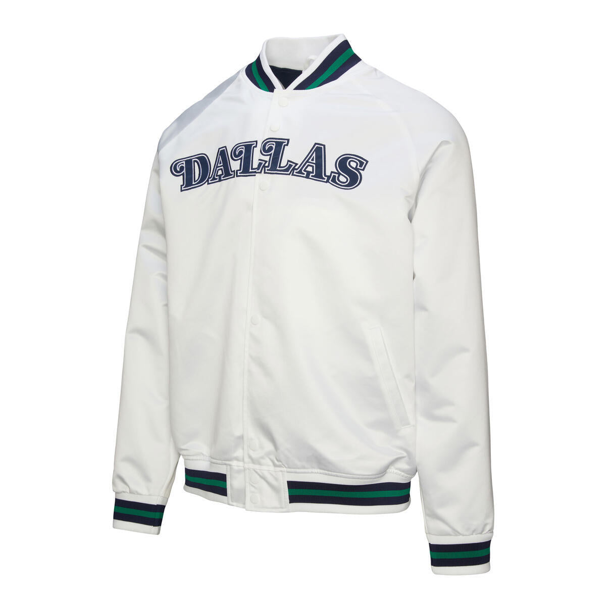 NBA LIGHTWEIGHT SATIN JACKET VINTAGE LOGO MAVERICKS White SJKT6296-DMAYYPPPWHIT - Image 7