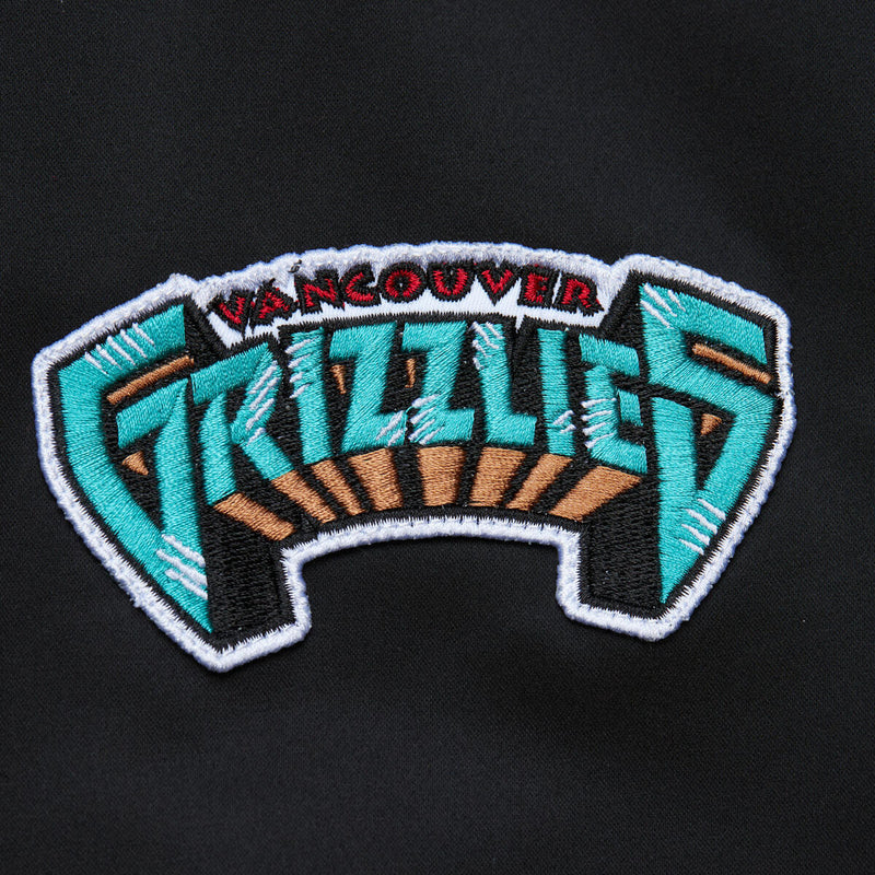 NBA LIGHTWEIGHT SATIN BOMBER VINTAGE LOGO GRIZZLIES Black SJKT6599-VGRYYPPPBLCK - Image 4