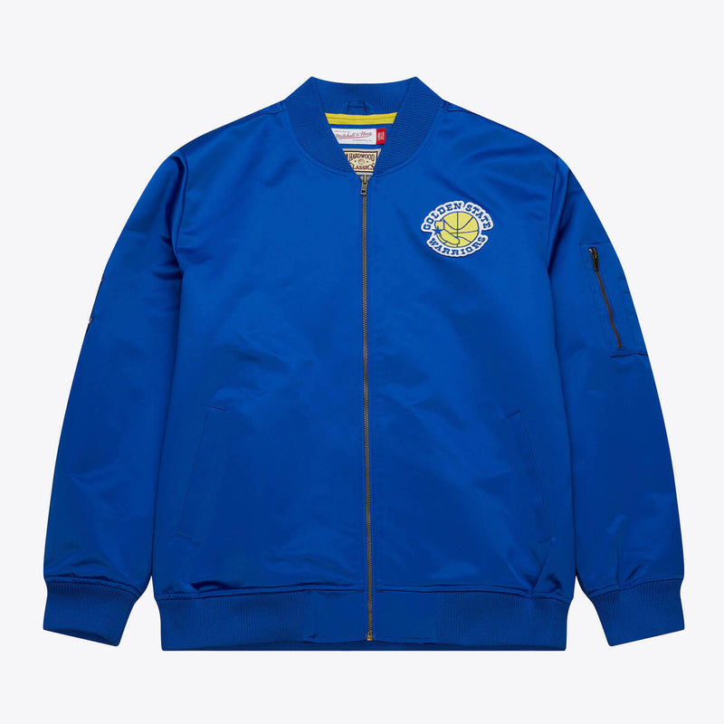 NBA LIGHTWEIGHT SATIN BOMBER VINTAGE LOGO WARRIORS - Image 6