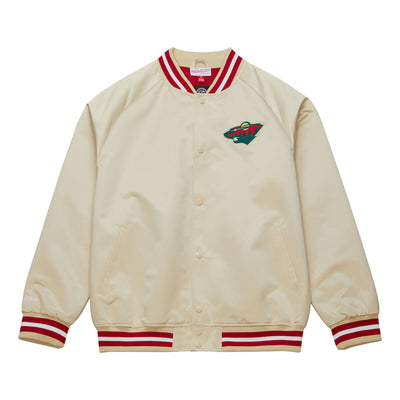 NHL LIGHTWEIGHT SATIN JACKET CURRENT LOGO WILD Cream SJKT6738-MWIYYPPPCREA - Image 1
