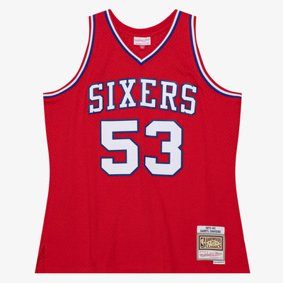 NBA DARK JERSEY 76ERS 1979 DARRYL DAWKINS - University Red - Image 1