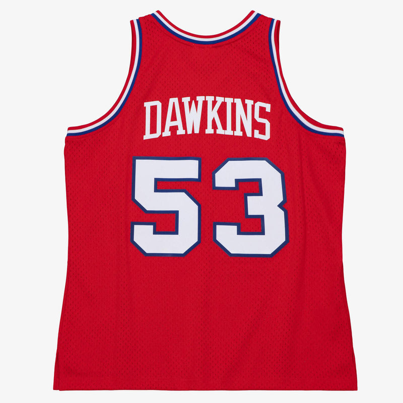 NBA DARK JERSEY 76ERS 1979 DARRYL DAWKINS - University Red - Image 2