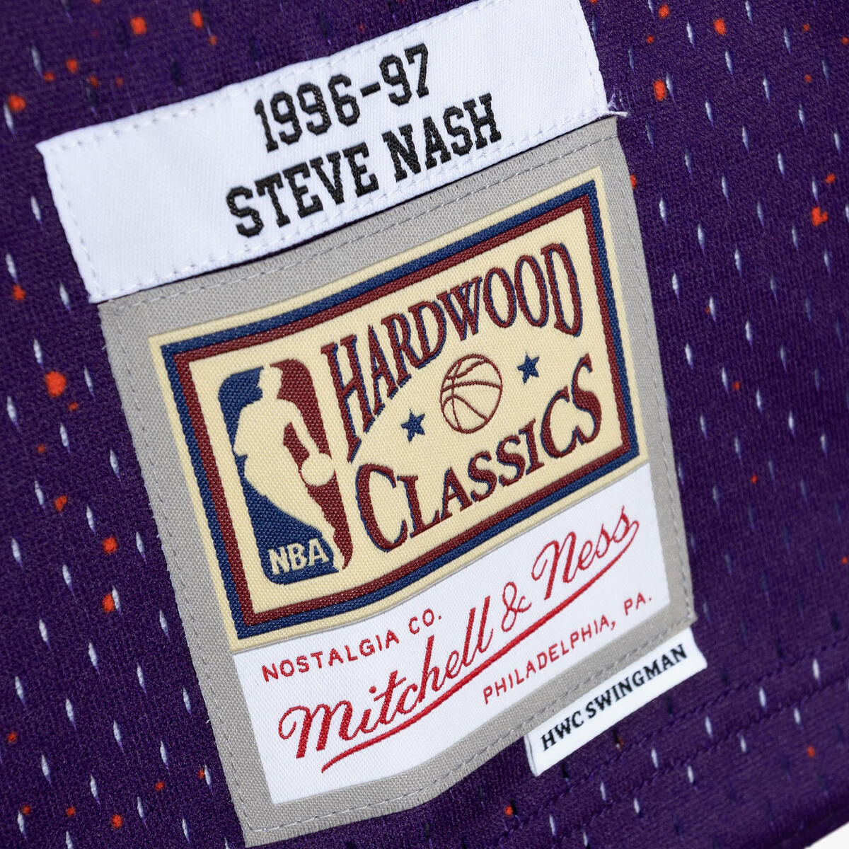 NBA RE-TAKE GRADIENT SWINGMAN JERSEY SUNS 1996 STEVE NASH - Purple-Orange - Image 4