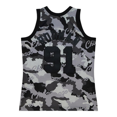 NBA GHOST BLACK CAMO SWINGMAN JERSEY BULLS 1997 DENNIS RODMAN - Pattern-Black - Image 2