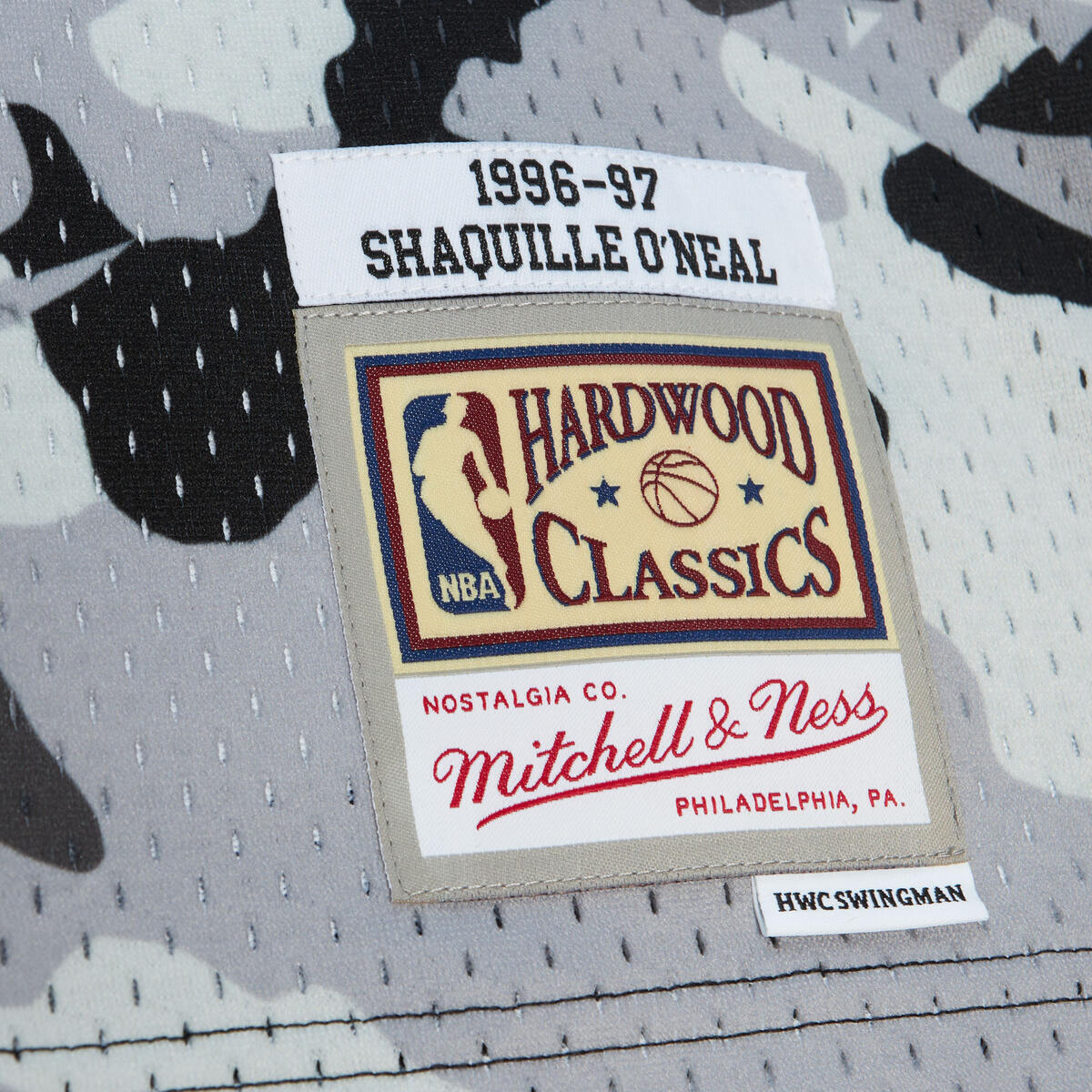 NBA GHOST BLACK CAMO SWINGMAN JERSEY LAKERS 1996 SHAQUILLE O'NEAL Pattern-Black SMJY4589-LAL96SONPTBK - Image 4